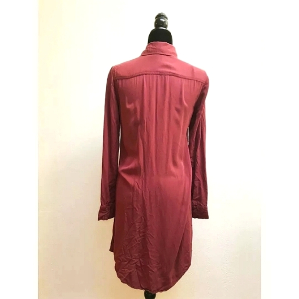 5/$50 EUC Roxy Womens Tomini Bay View Shirt Dress Snap Closure Oxblood Red Sz.S - Picture 4 of 10